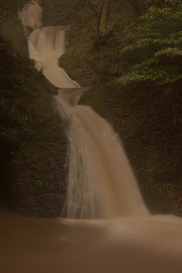 阿寺の七滝の長秒露光写真