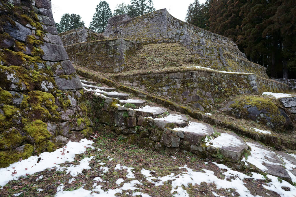 岩村城の六段石垣写真