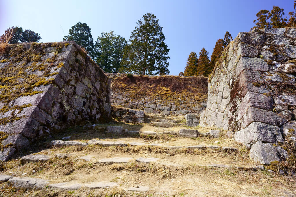 岩村城址の六段石垣写真